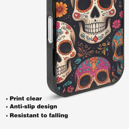 iPhone 16 Case — Smaller Skulls Overlapping Seamless Pattern Of, Custom Made Phone Cover