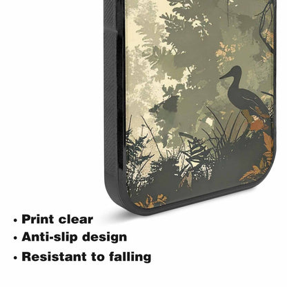 iPhone 15 Plus Case — Hunting Camouflage Pattern With Deer And, Custom Print Case Cover