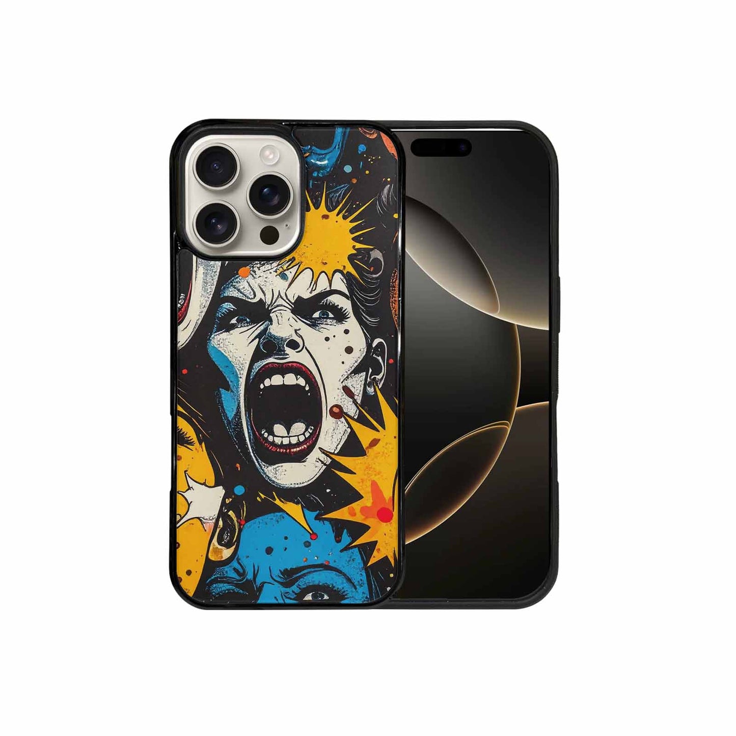 iPhone 16 Pro Max Case — Comic Book Scream Comic Book Scream, Unique Phone Case Design