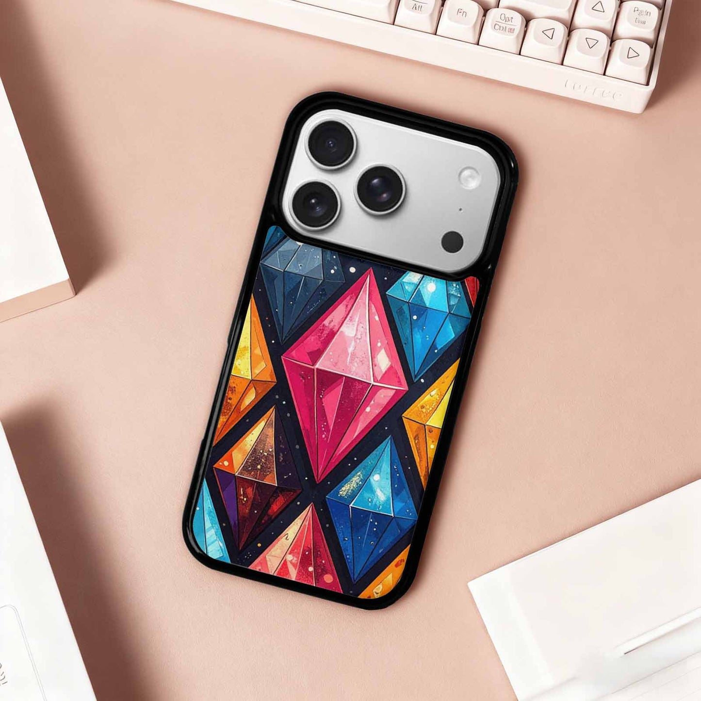 iPhone 17 Pro Case — Vintage Summer Diamond Retro Vintage, Custom Art Phone Cover