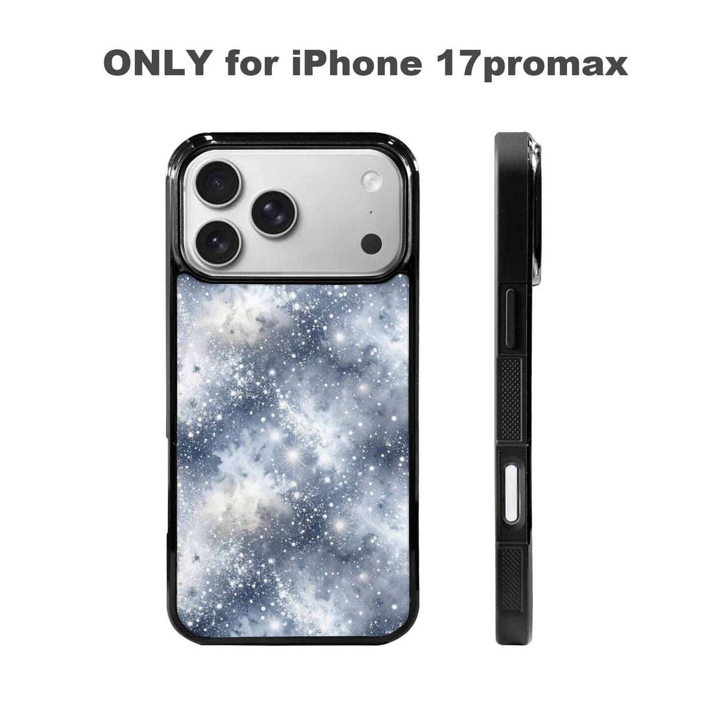 iPhone 17 Pro Max Case — Galaxy Art Silver White Galaxy Space, Custom Made Phone Cover