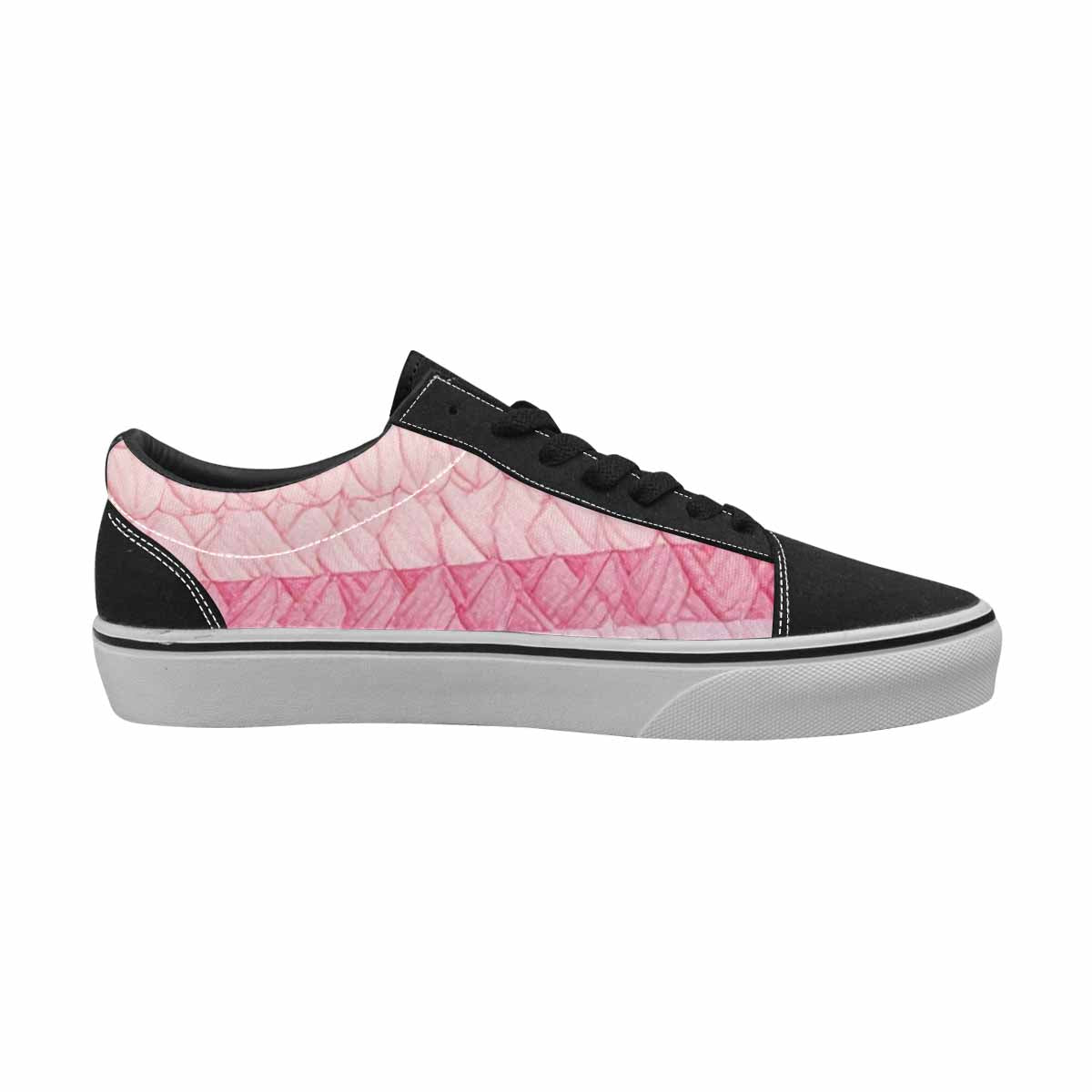 MEN'S Transgender Flag Color Canvas Lace-Up Vibrant Chaos Custom Sneakers