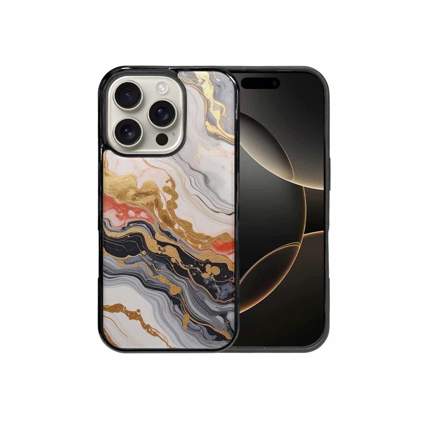 iPhone 16 Pro Case — Marble Vein Marble Veins Pattern Hundreds, Custom Made Phone Cover