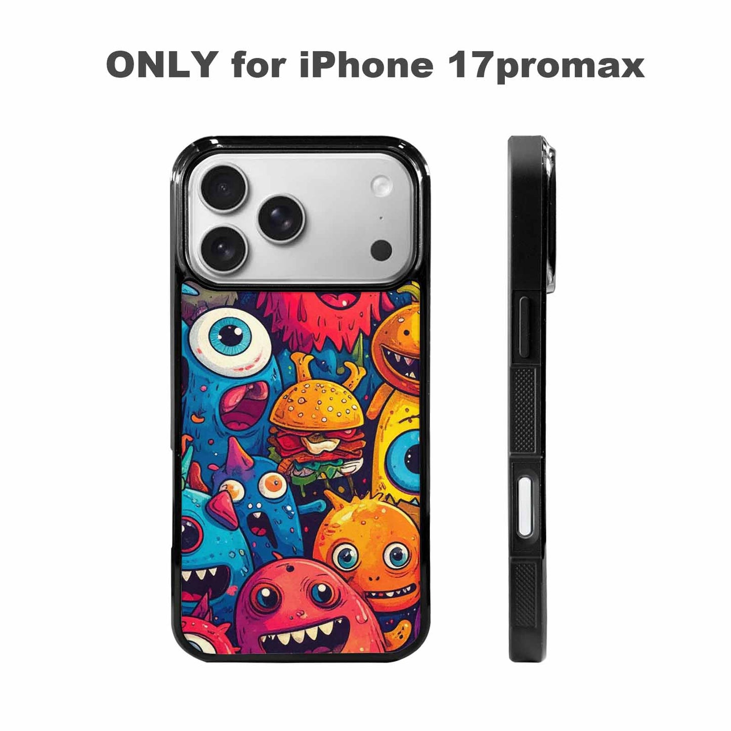 iPhone 17 Pro Max Case — Small Cartoon Monster Character Cartoon Cute, Custom Print Case Cover
