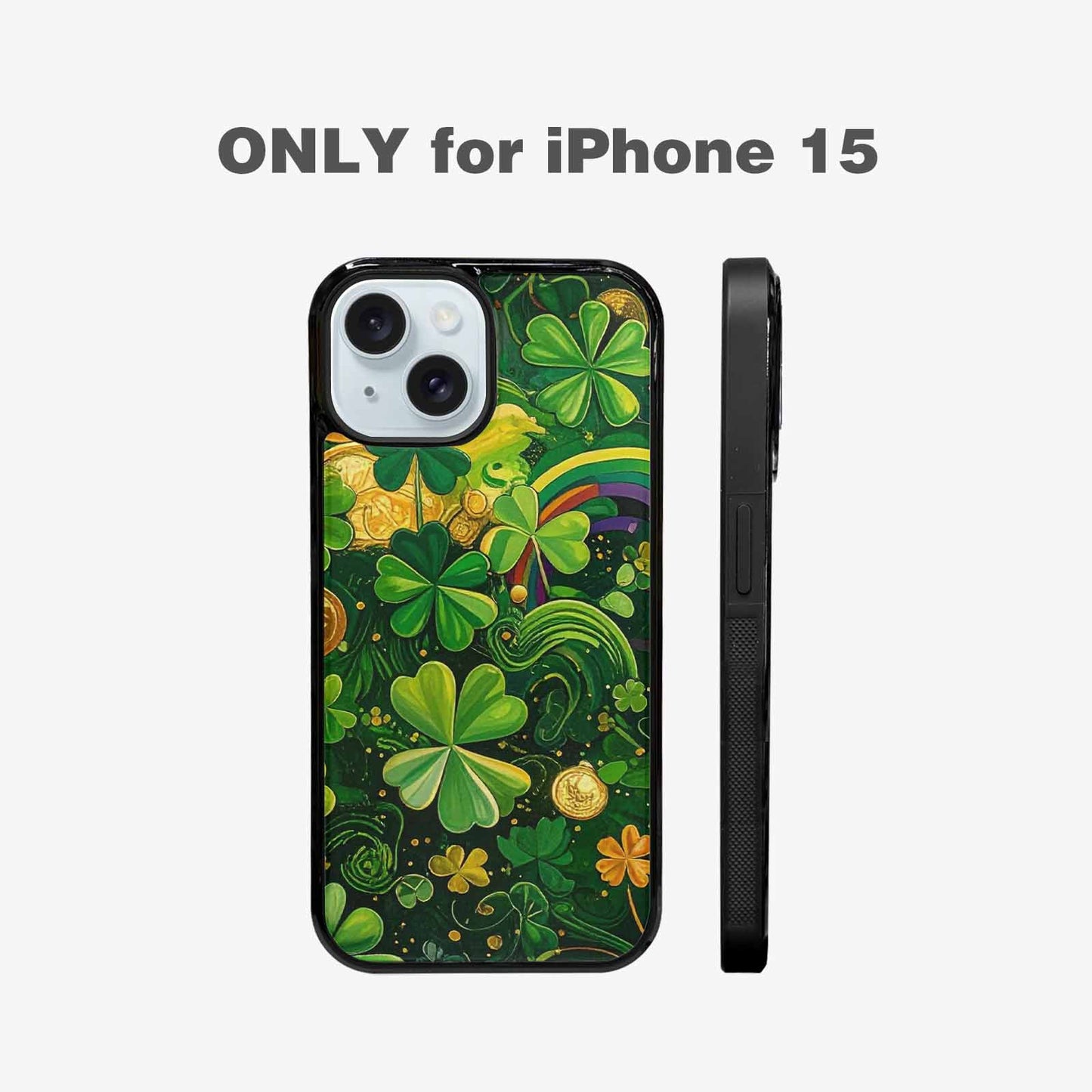 iPhone 15 Case — St Patrick\'s Clover St Patrick\'s Clover, Custom Printed Phone Case