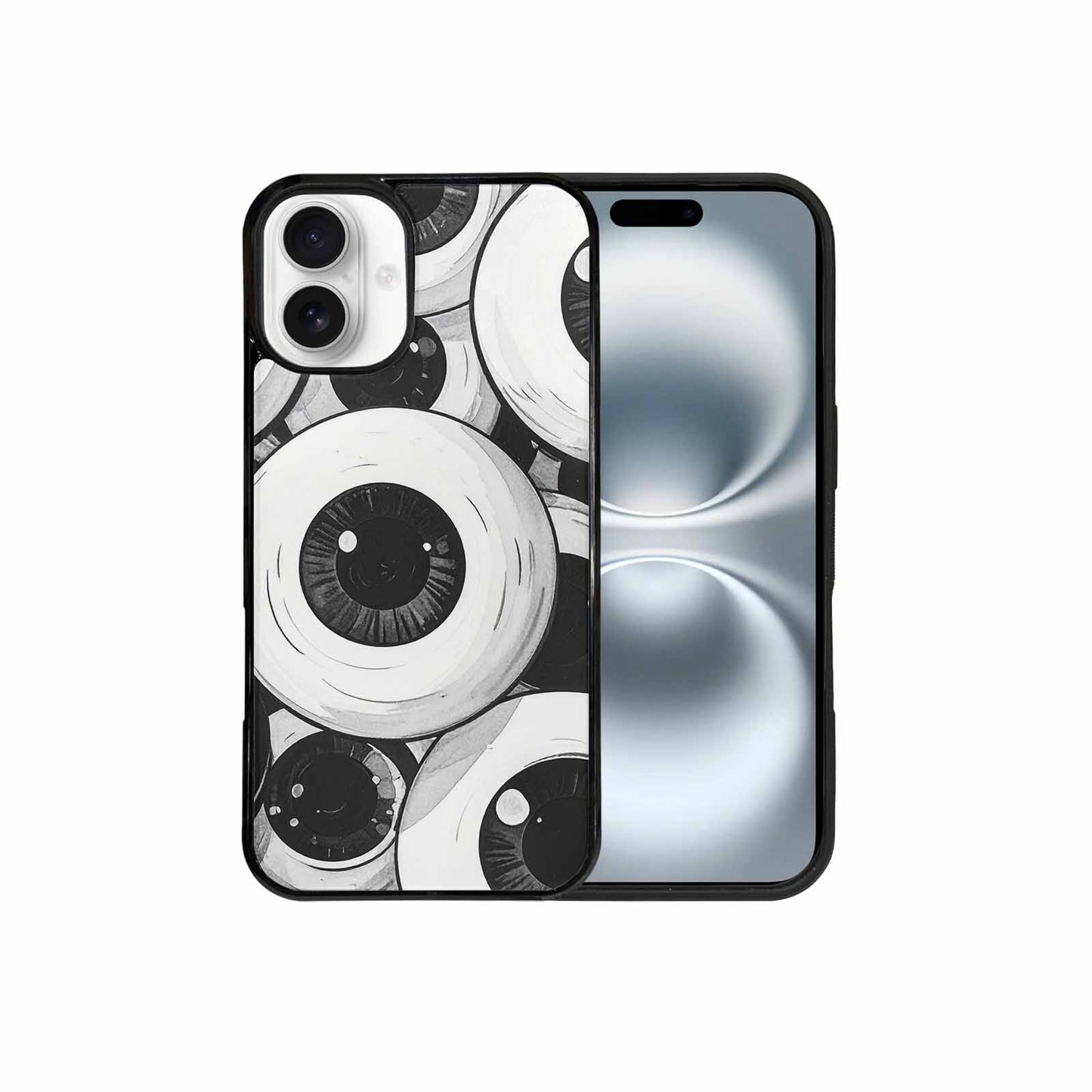 iPhone 16 Plus Case — Googly Cartoon Eyeballs, Customized Protective Case