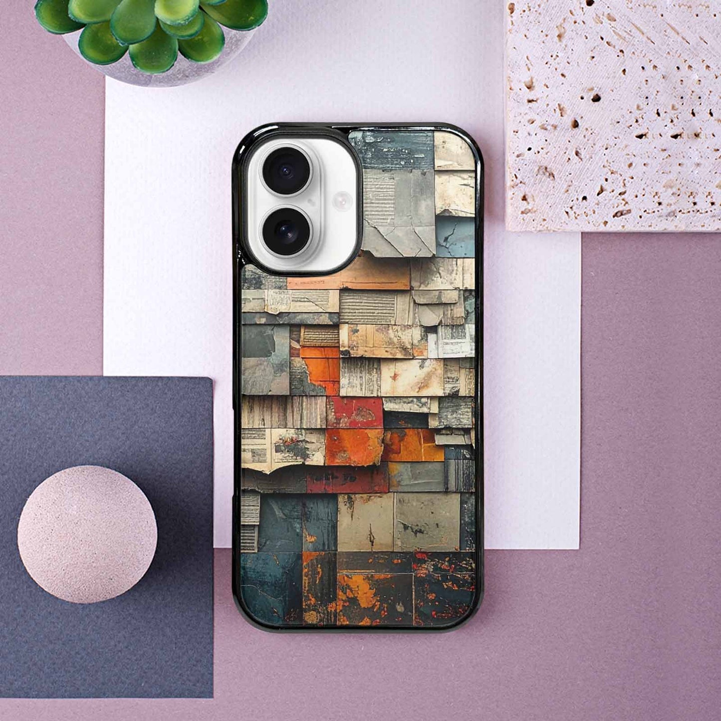 iPhone 16 Case — Distressed Grunge Texture Pattern Hundreds Of, Unique Phone Case Design