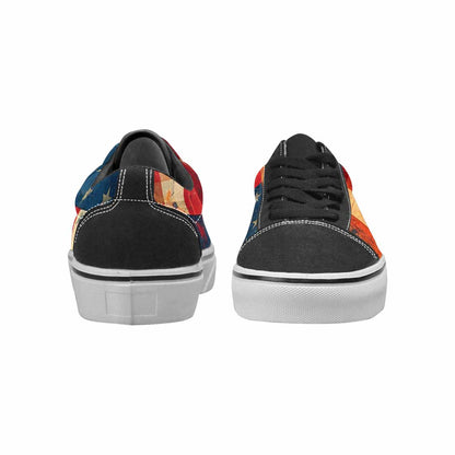 WOMEN'S American Flag Stars Canvas Lace-Up Y2K Custom Shoes