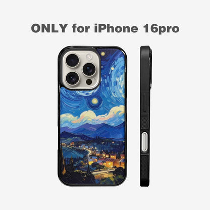 iPhone 16 Pro Case — Starry Night Van Gogh Paint Art, Custom Art Phone Cover