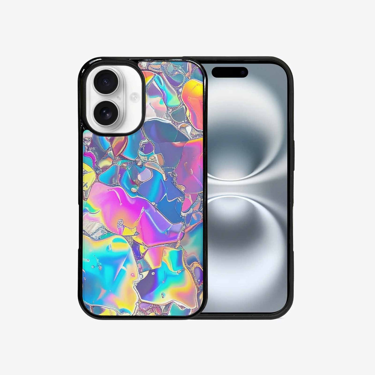 iPhone 16 Case — Holographic Iridescent Shimmer Pattern Hundreds Of, Unique Phone Case Design