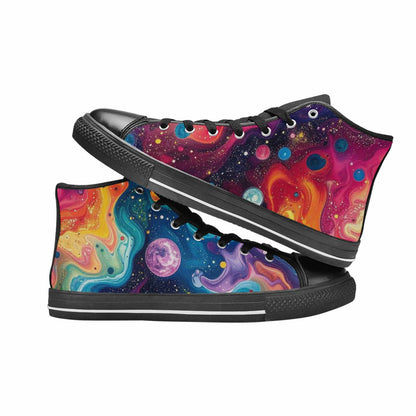 MEN'S Galaxy Art - High Top Canvas Vivid Shoes
