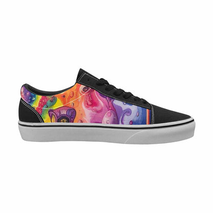 WOMEN'S Aliens  Tie Dye Lace-Up Canvas Dark Academia Custom Sneakers
