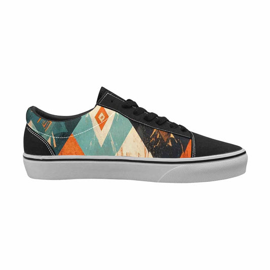 WOMEN'S Southwestern Geometric Diamond Canvas Lace-Up Surreal Sneakers