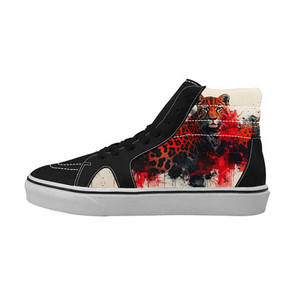 MEN'S Animal Print (black & High Top Canvas Dark Academia Sneakers