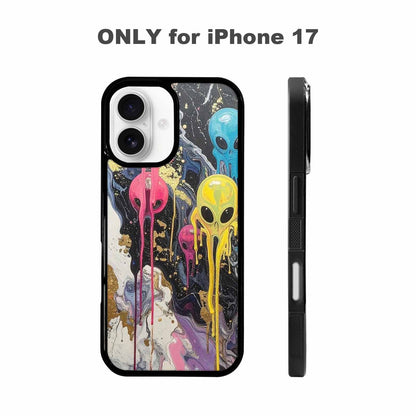 iPhone 17 Case — Aliens Marblemelting Aliens Pa Alien Scifi, Unique Phone Case Design
