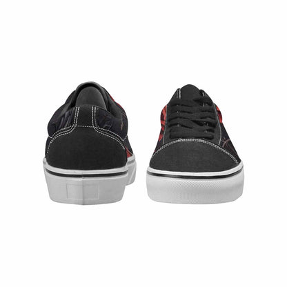 MEN'S Black Gothic Rose Canvas Lace-Up Dreamcore Custom Sneakers