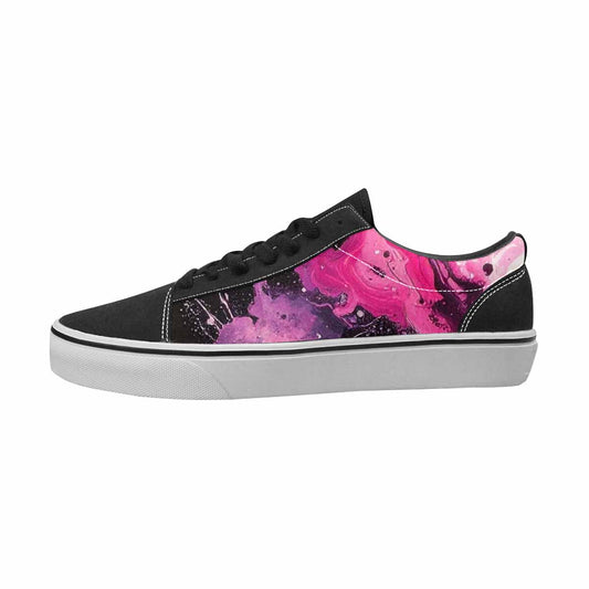 WOMEN'S Galaxy Art Black & Pink Ink Canvas Original Design Cottagecore Original Art Sneakers