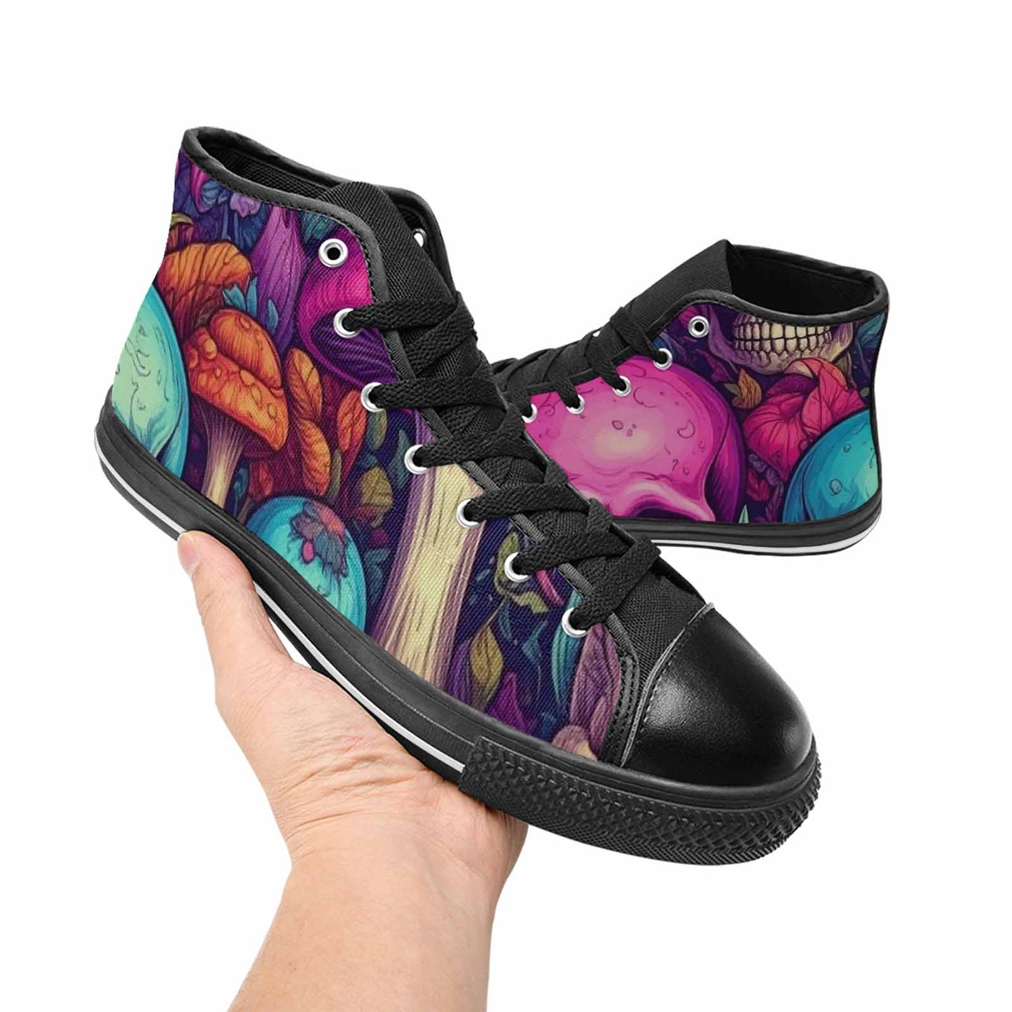 WOMEN'S Mushroom Skull High Top Canvas Dreamcore Shoes
