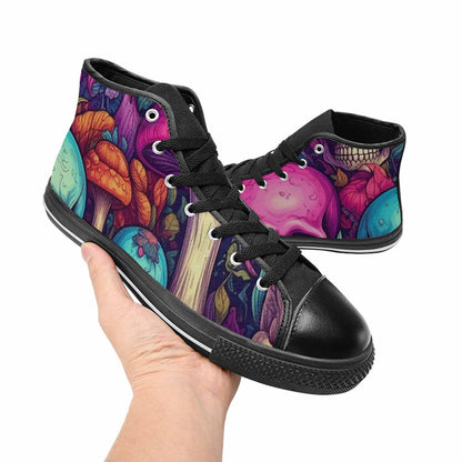 WOMEN'S Mushroom Skull High Top Canvas Dreamcore Shoes