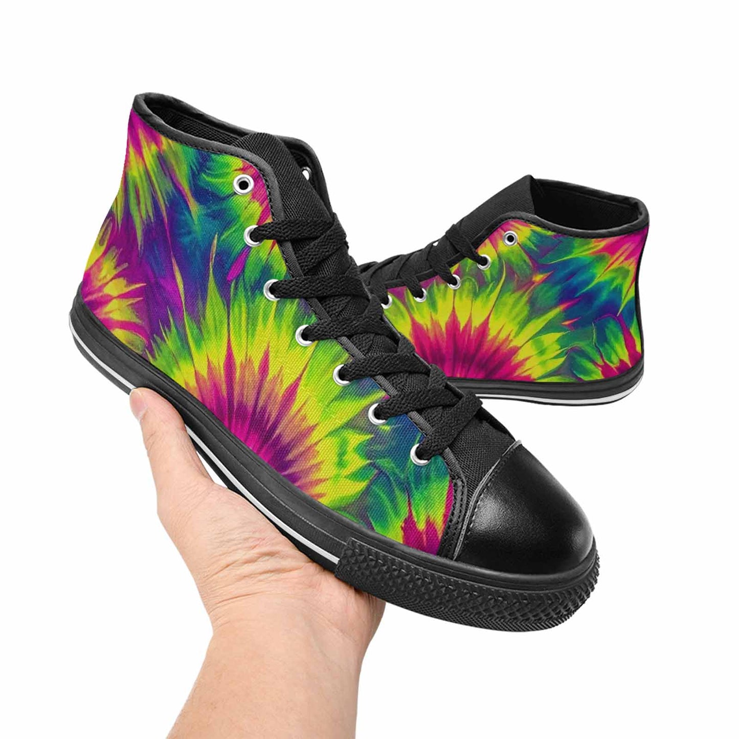MEN'S Tie Dye - High Top Canvas Y2K Custom Sneakers