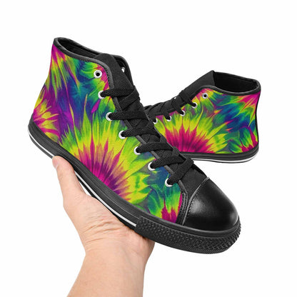 MEN'S Tie Dye - High Top Canvas Y2K Custom Sneakers
