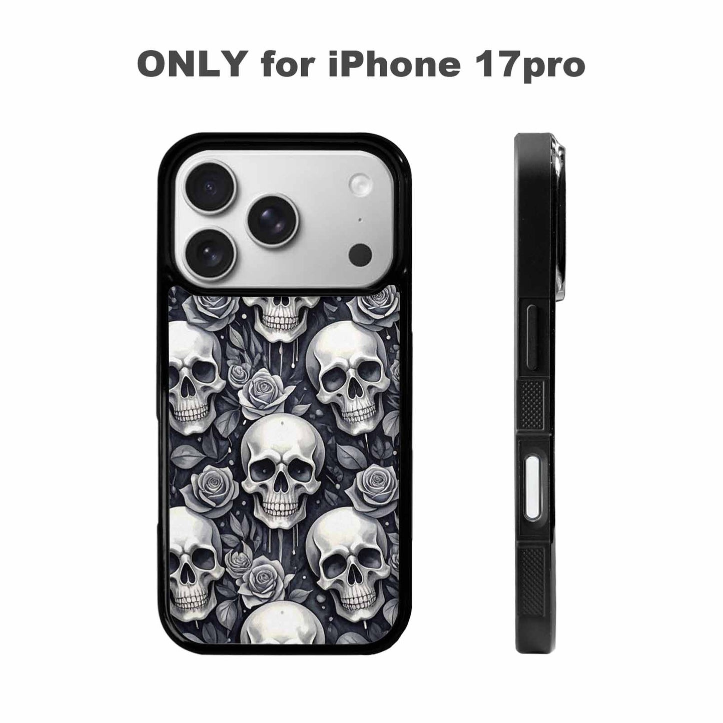 iPhone 17 Pro Case — Skull Dark Art Gothic Print Gothic, Custom Art Phone Cover