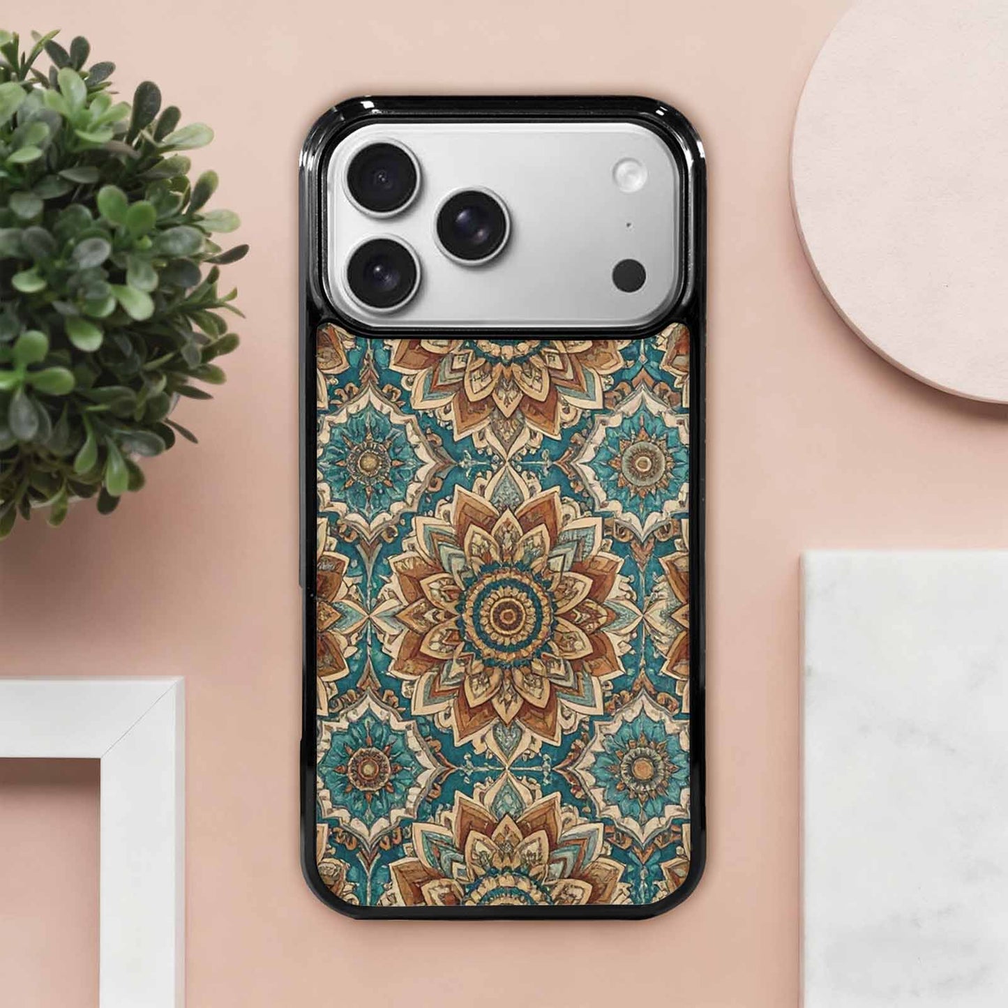 iPhone 17 Pro Max Case — Small Mandala Pattern, Randomly Floral, Custom Art Phone Cover