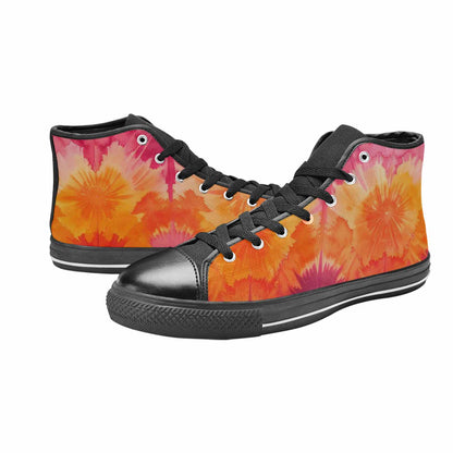 MEN'S Tie Dye - High Top Canvas Dark Academia Custom Sneakers