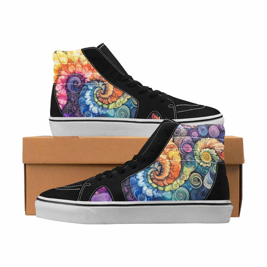 MEN'S Tie Dye High Top Canvas Wearable Art Aesthetic Original Art Sneakers