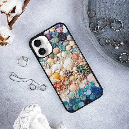 iPhone 16 Plus Case — Seashell Collage Seashell Collage Pattern Hundreds, Unique Phone Case Design