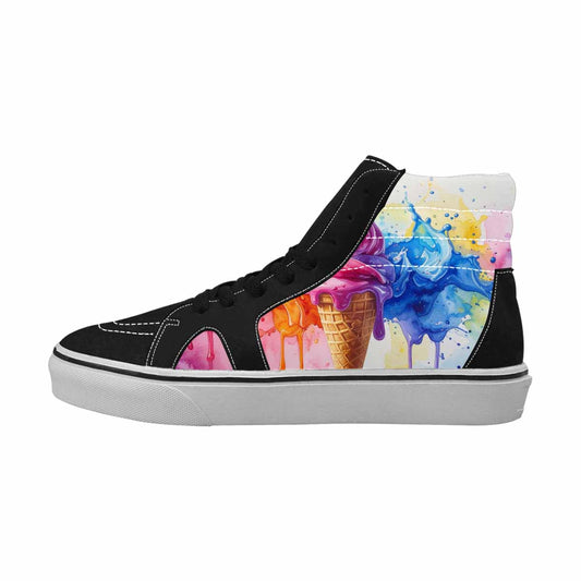 WOMEN'S Melting Icecream Collage High Top Canvas Grunge Custom Shoes