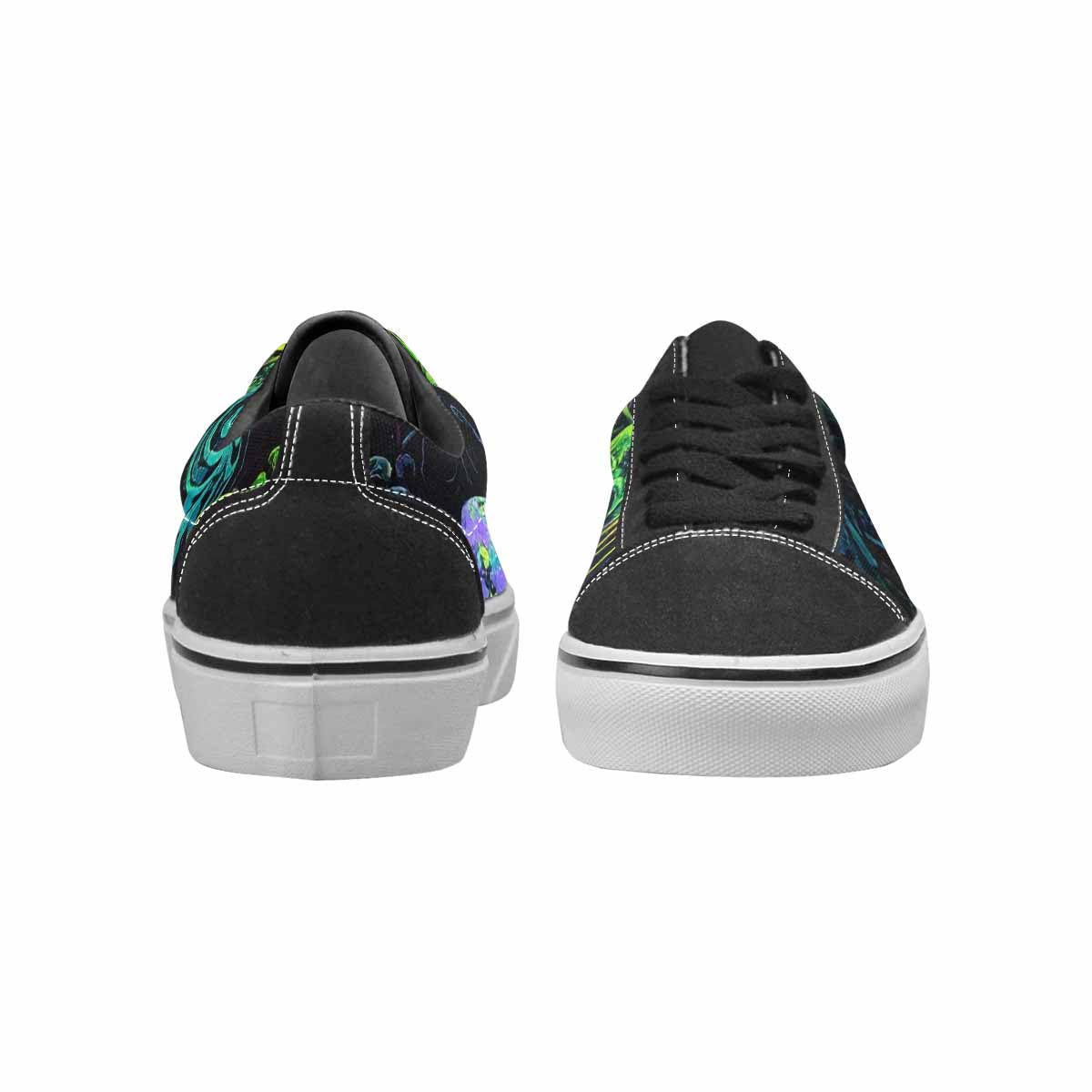 WOMEN'S Skeletons  Neon Green Lace-Up Canvas Y2K Shoes