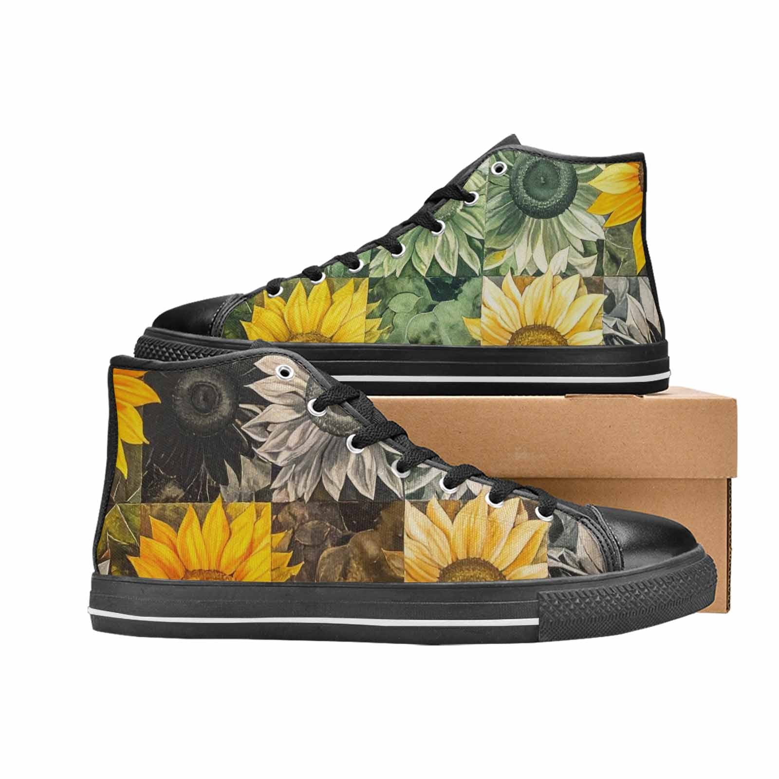 MEN'S Blend Melt Them High Top Canvas Wallpaper Art Custom Shoes