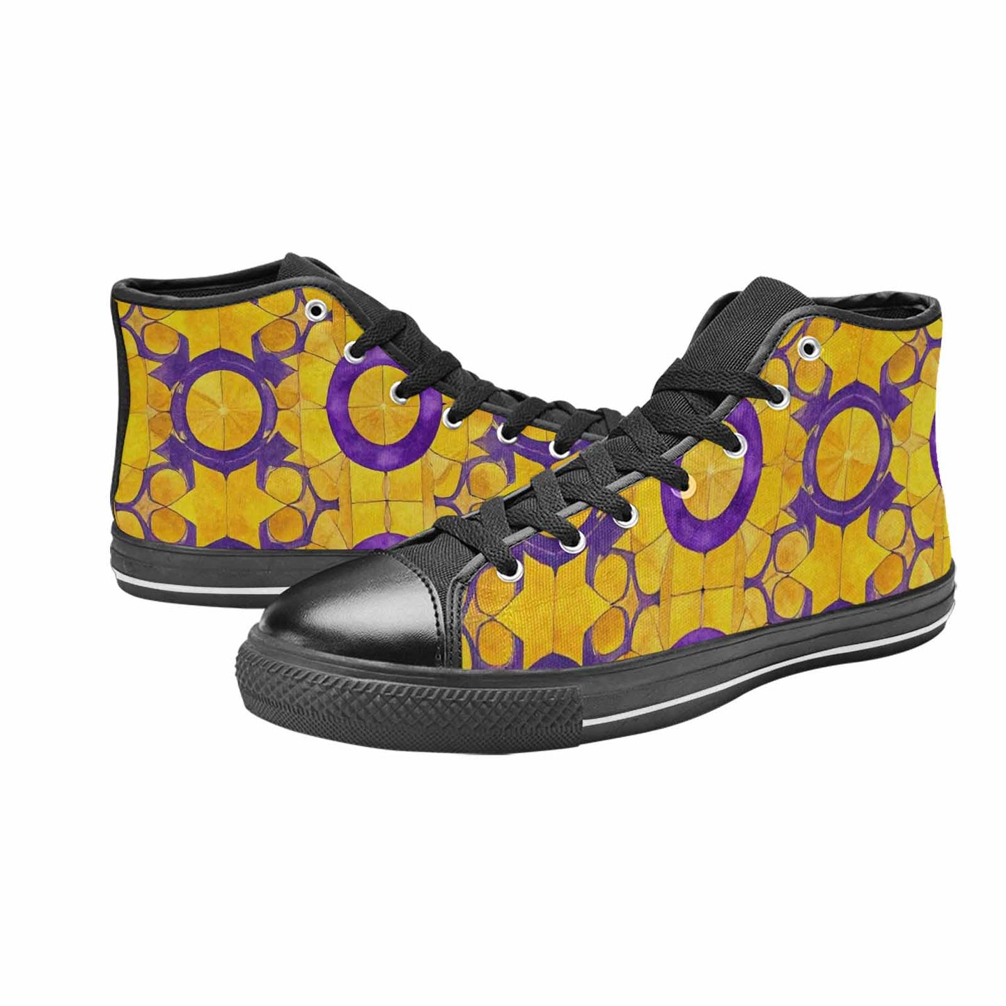 MEN'S Intersex Flag Color High Top Canvas Grunge Shoes