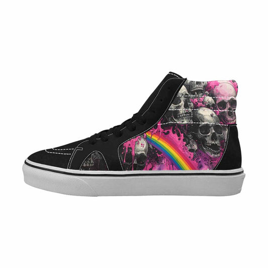 MEN'S Rainbow From Skull S High Top Canvas Wallpaper Art Sneakers