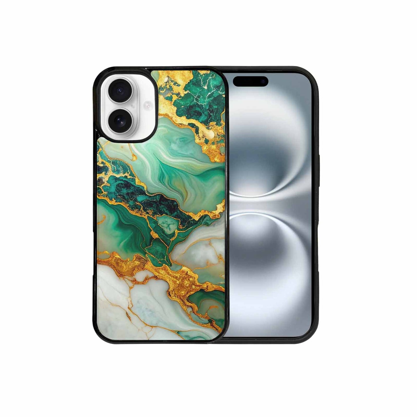 iPhone 16 Plus Case — Marble Gold, Custom Phone Case