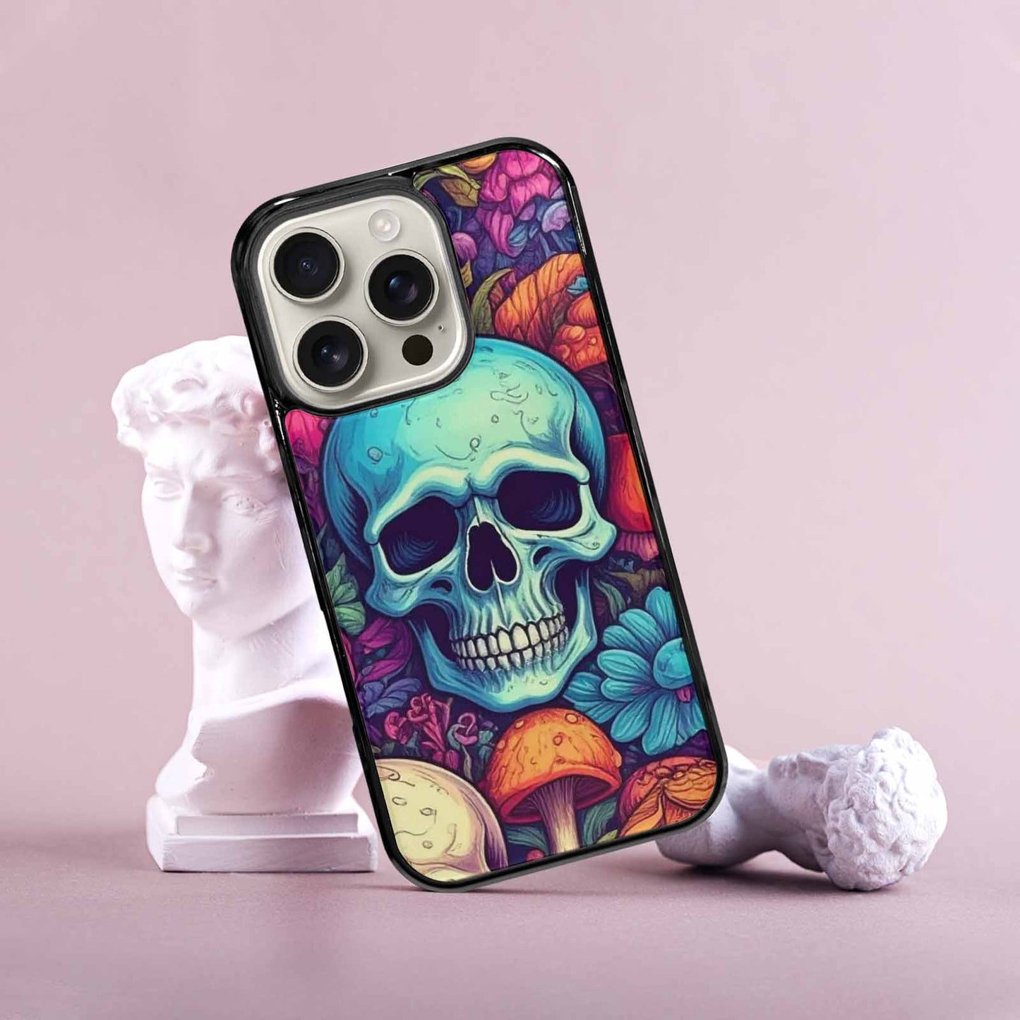 iPhone 16 Pro Case — Mushroom Skull Custom, Custom Print Case Cover
