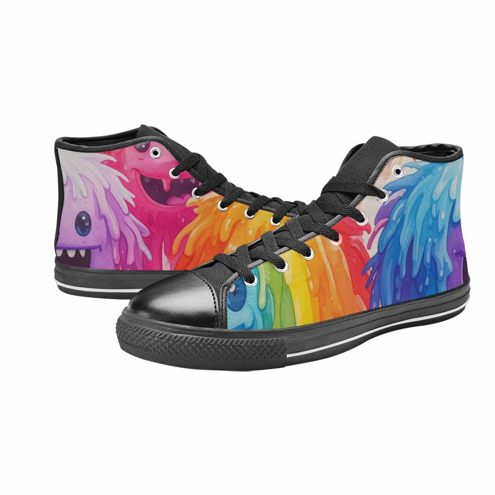 MEN'S Rainbow Sherbet Monster High Top Canvas Dreamcore Shoes