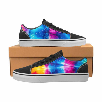 WOMEN'S Tie Dye Acid Wash Color Canvas Lace-Up Y2K Custom Sneakers
