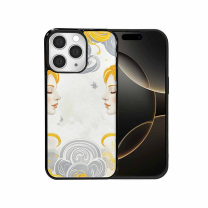iPhone 15 Pro Max Case — Gemini Twins Zodiac Pattern Seamless Repeat, Custom Designed Case Cover