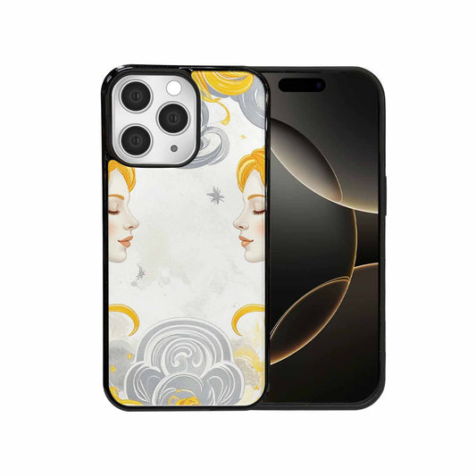 iPhone 15 Pro Max Case — Gemini Twins Zodiac Pattern Seamless Repeat, Custom Designed Case Cover