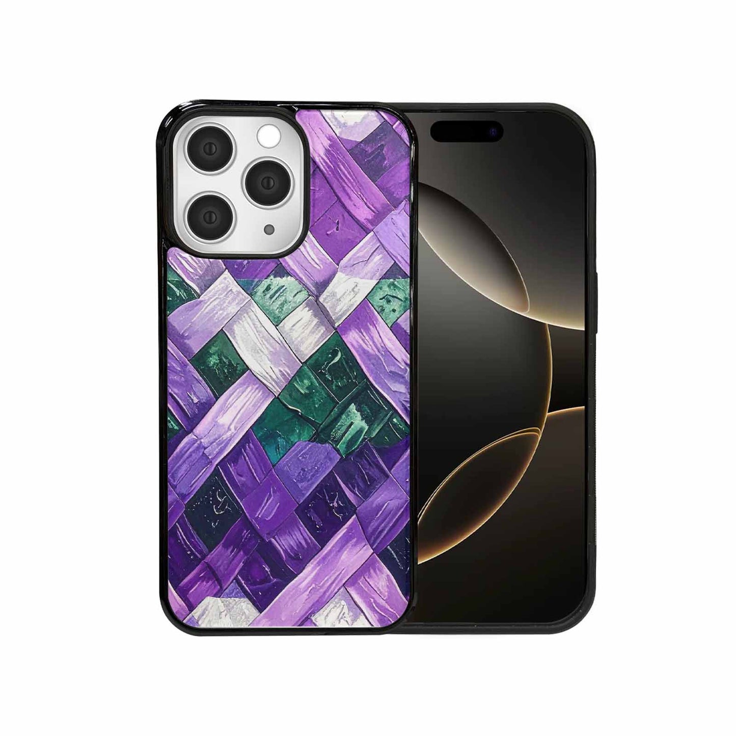 iPhone 15 Pro Max Case — Genderqueer Flag Color Theme Small Rainbow, Custom Made Phone Cover