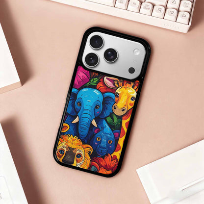 iPhone 17 Pro Case — Seamless Tileable Pattern Of Overlapping Cartoon, Custom Phone Case