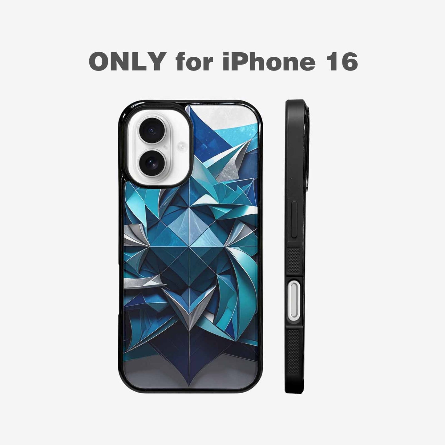 iPhone 16 Case — Geometric Origami Art Pattern, Original Design Phone Case