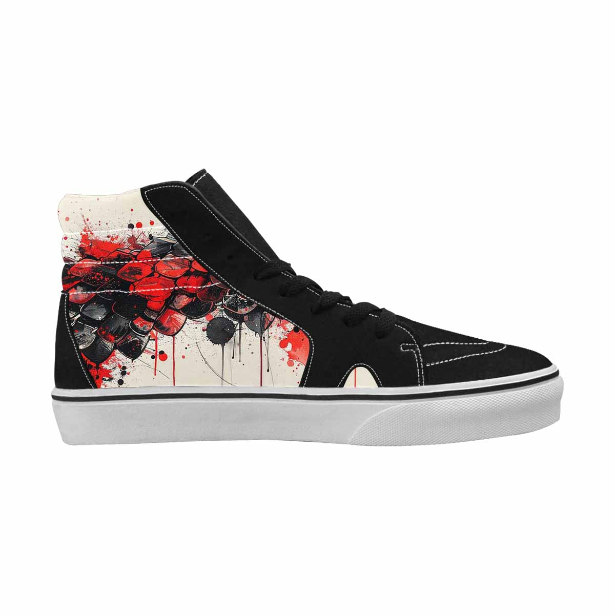 MEN'S Reptile Scale High Top Canvas Kaleidoscope Custom Sneakers