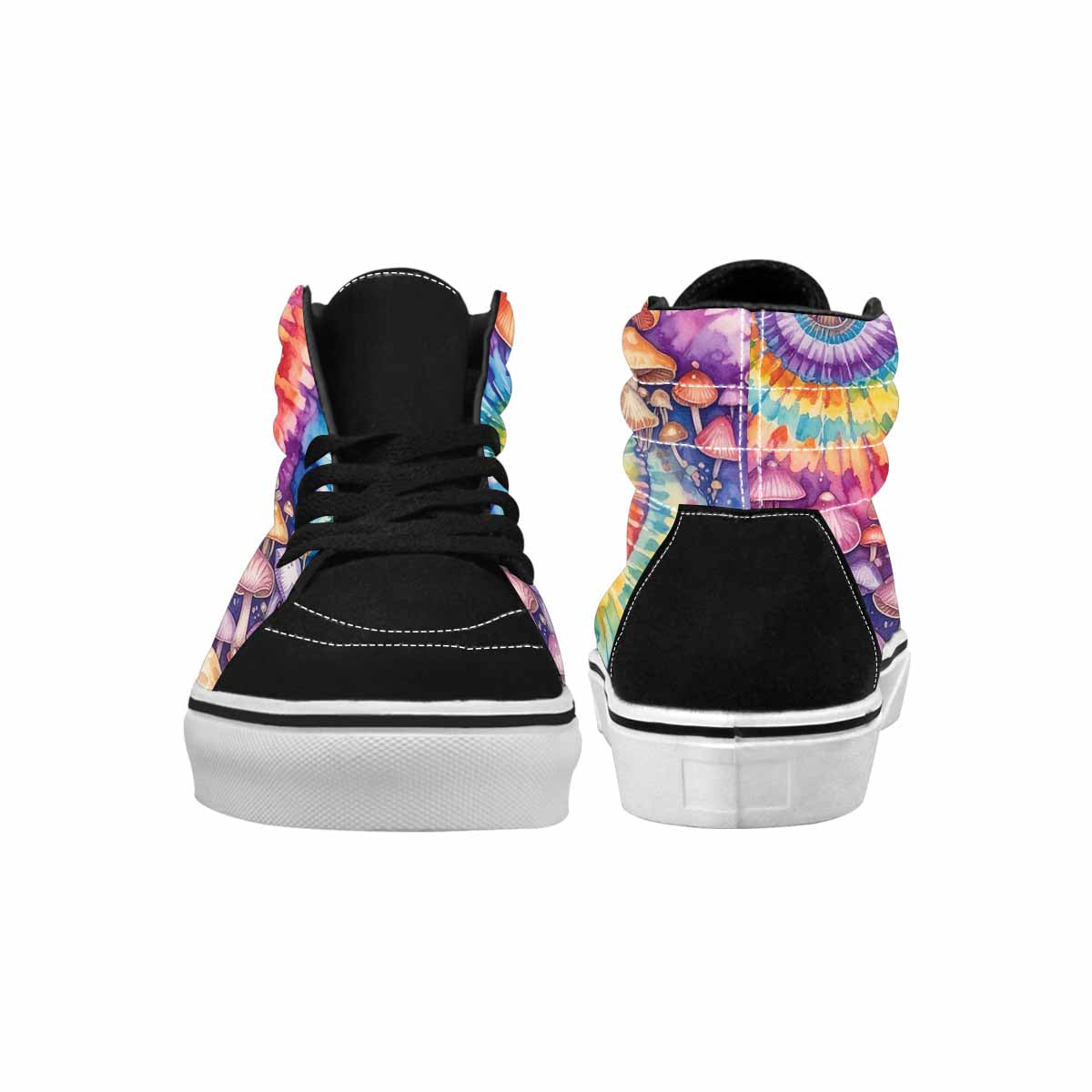 MEN'S Mushrooms  Tie Dye High Top Canvas Aesthetic Custom Shoes