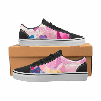 WOMEN'S Transgender Pride Flag Lace-Up Canvas Kaleidoscope Sneakers