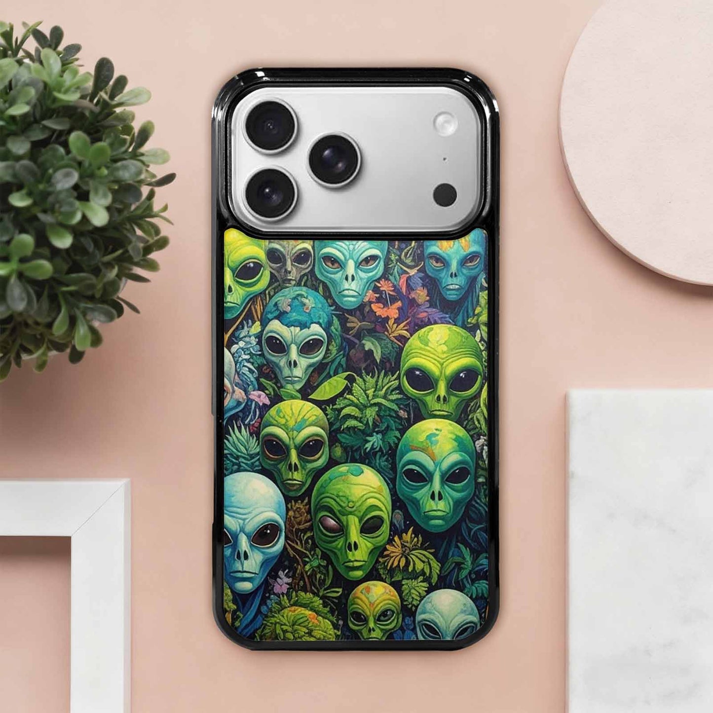 iPhone 17 Pro Max Case — Aliens Pattern Hundreds Of Alien Scifi, Customized Protective Case