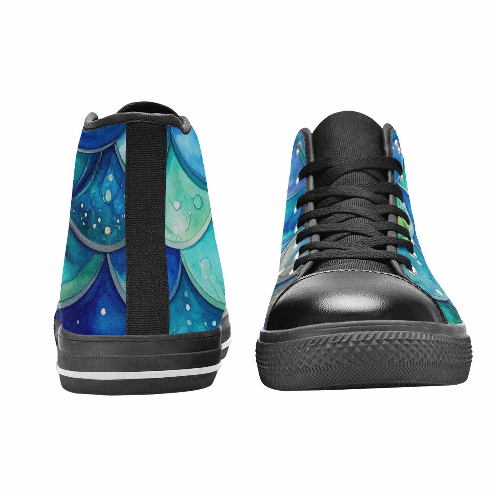 MEN'S Mermaid Scale High Top Canvas Y2K Sneakers