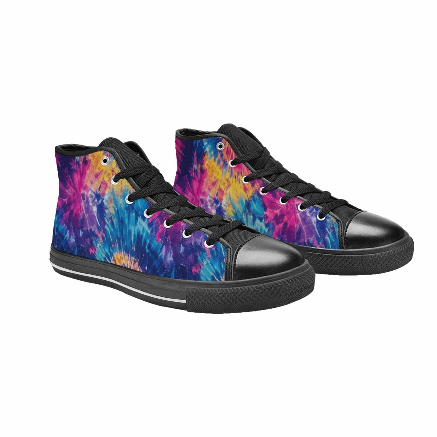 MEN'S Tie Dye Swirl High Top Canvas Grunge Sneakers